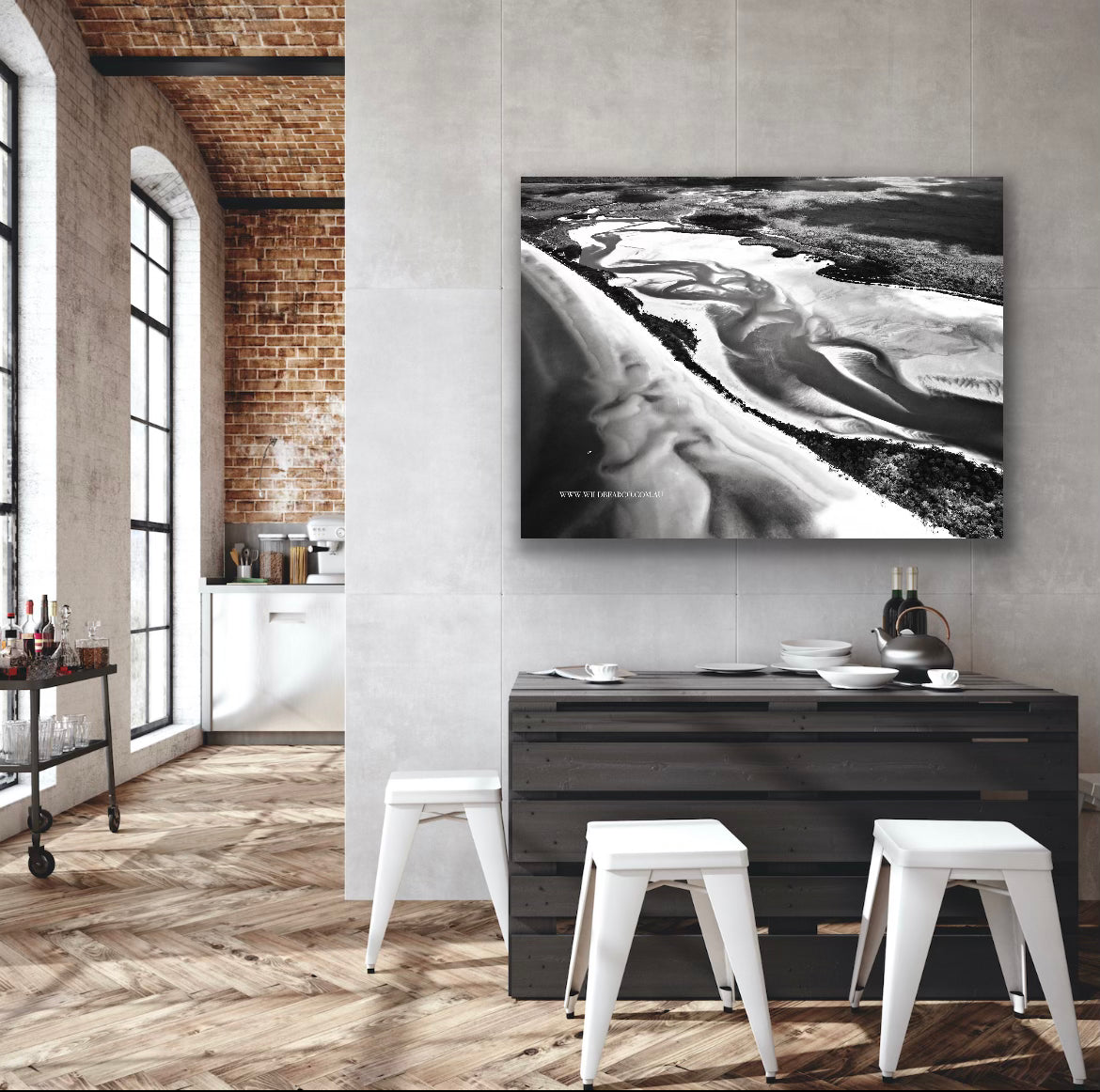 Wall Art ~ Wathumba Creek Three (Black & White)